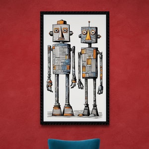 Robot digital design, robot design, robot image, robot picture, steampunk robot