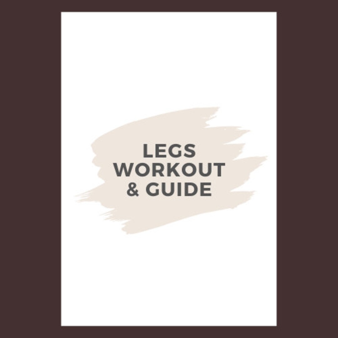Legs Workout Guide - Etsy