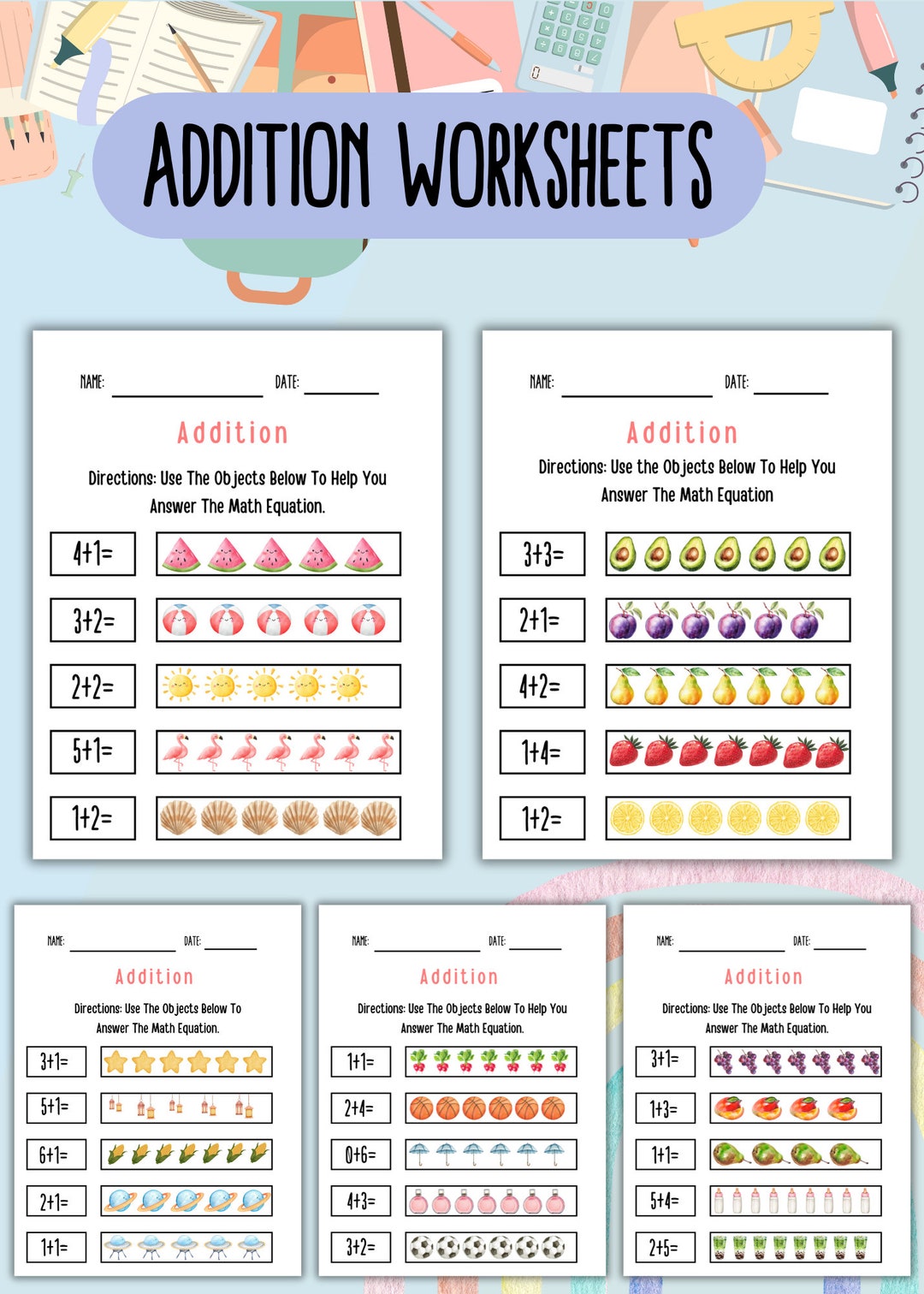 Kindergarten Addition Worksheet Home School Worksheet Math Activities Kindergarten Addition Worksheet Home School Worksheet Math Activities
