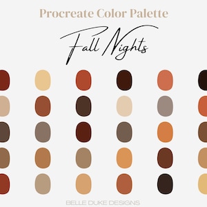 Terracotta Boho Fall Theme Procreate Color Palette | earthy clay color swatches| iPad lettering Illustration | Procreate tool | digital art