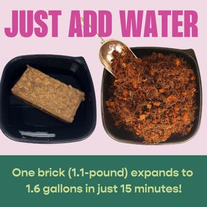 Coco Chip - Compressed Chunky Coconut Substrate for Potting Soil Aeration - Organic and Eco-Friendly image 5
