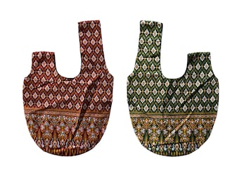 Premium Handmade Batik Print Knot Bag - Thai/Khmer/Laos Knot Bag