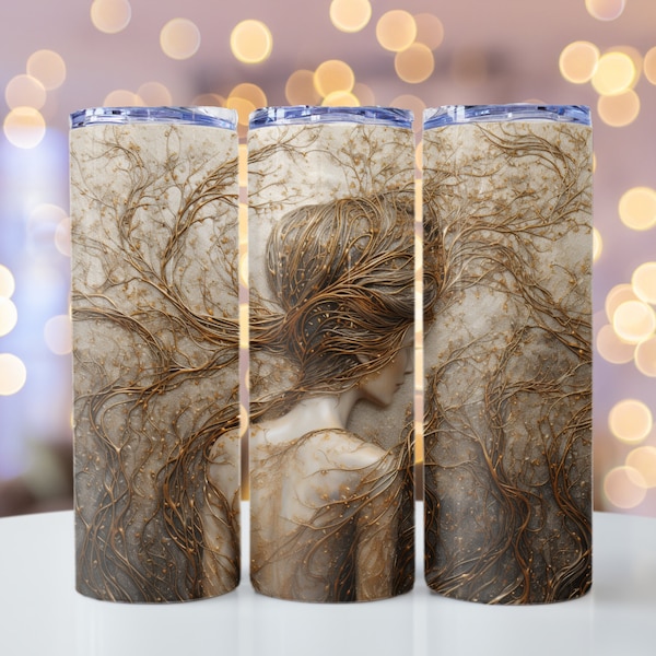 Twinkling Entwined Roots Design Elegant Hydration Accessory Unique Shimmering Beverage Container