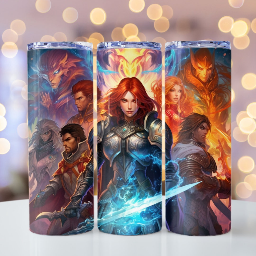 Legendary Heroes Epic Scene Tumbler Wrap Unique Heroic Fantasy ...