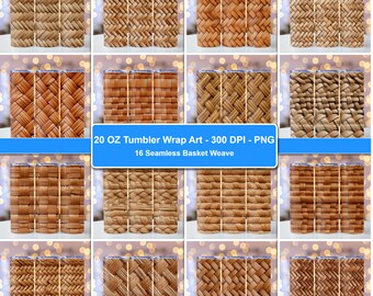 Basket Weave Seamless Pattern Design for 20 OZ Tumbler Unique Textured Wrap, Tumbler Wrap, Tumbler PNG, Instant Digital Download