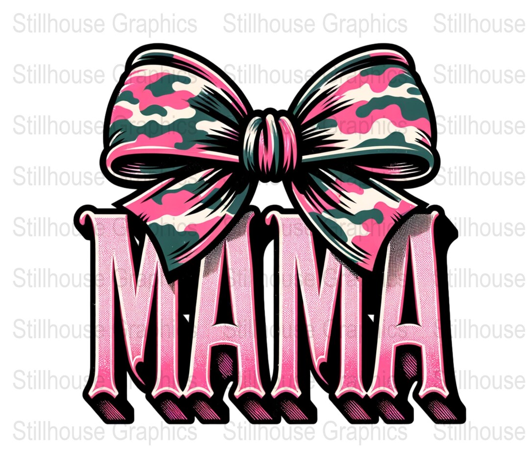 Mama Camo Coquette Bow PNG, Old School Camo Png, Girls Camo Bow Png ...