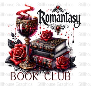 Romantasy Book club png, Tarot Card Books png, bookish png, fantasy book tarot, reading png, romance book png, Book Lover Sublimation Design