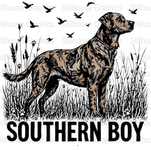 Southern Boy Png, Hunting Dog Png, Camouflage Png, Camo Dog Png, Retro Hunt Png, Camo Duck Hunting Shirt Png, Hunting Sublimation Design