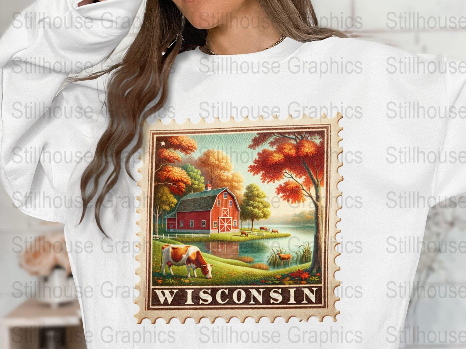 Wisconsin Stamp State PNG, Vintage Stamp Sublimation Design, USA State ...