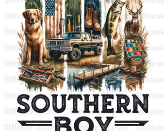 Southern Boy Png, Hunting Dog Png, Camouflage Png, Camo Dog Png, Retro Hunt Png, Camo Duck Hunting Shirt Png, Hunting Sublimation Design