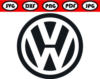 Volkswagen Logo, Volkswagen SVG DXF files, Digital download, Vector file, Svg cut files, Laser cut file, Volkswagen Design, Vector, Car Logo