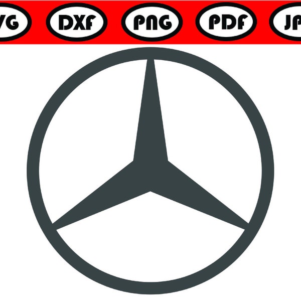 Mercedes Logo, Mercedes SVG DXF files, Digital download, Vector file, Svg cut files, Laser cut file, Mercedes Design, Vector, Car Logo