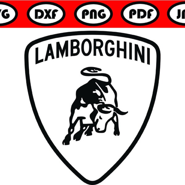 Lamborghini Logo, Lamborghini SVG DXF, Digital download, Vector file, Svg cut files, Laser cut file, Lamborghini Design, Vector, Car Logo