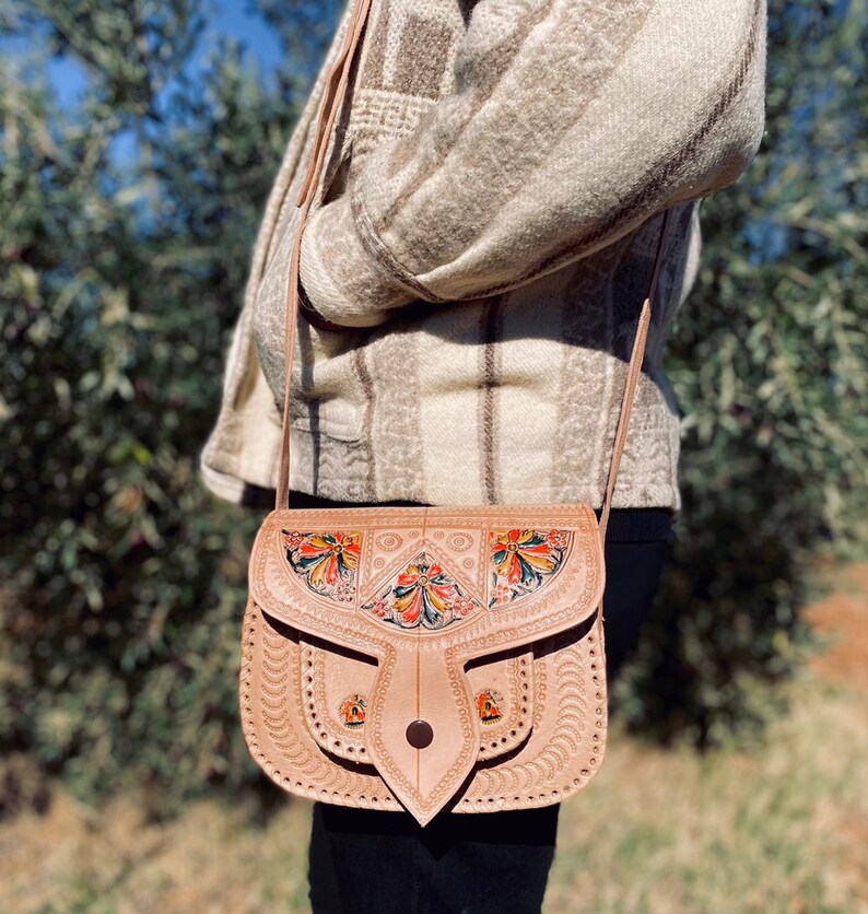 Classic Handmade Leather Shoulder Bag Etsy