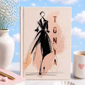 Personalized Custom Fashion Design Notebook/Journal - Sketch, Sew, Create Your Unique Style!