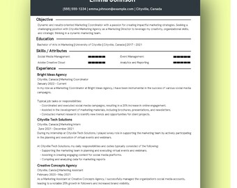 Resume Template for Word | Multiple or single page templates Professional | ATS Friendly Resume |