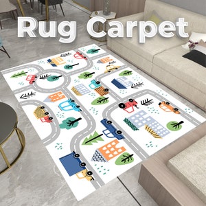 車用子供部屋カーペット、道路模様のプレイルームカーペット、バスアクティビティカーペット、電車用カーペット、滑り止め子供用カーペット、洗える子供部屋カーペット、ギフト