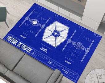 Star Wars TIE Fighter Rug: Personalized Kid&#39;s Room Carpet