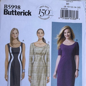 Butterick B5998 |Sewing Pattern | Dress pattern | Sizes 8-16 | Uncut and factory folded