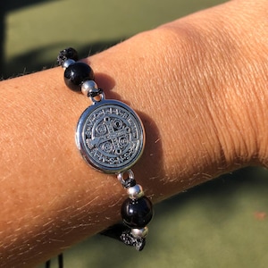 Saint Benedict Bracelet, St Benedict Protection Bracelet,Saint Benedict Medal, Brazalete San Benito, Protection Bracelet, String Bracelet