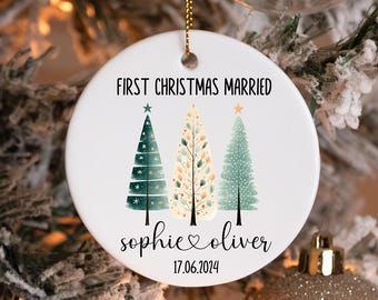 Our First Christmas Ornament, First Christmas Married Ornament, First Christmas Ornament Married, Married Ornament, Mr Mrs Ornament