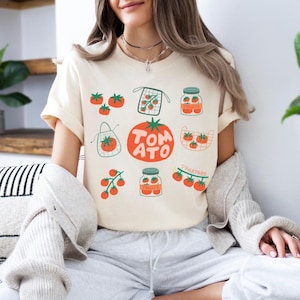 Tomato Shirt, Fruit Shirt, Cherry Tomatoes Shirt, Farmers Market Tshirt, Vegetable Shirt, Aesthetic Clothes, Garden Shirt, Tomatoes