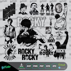 Rock_y, silhouette , cricut, svg, png, pdf, eps, dxf, print multipurpose, clip art, bundles, art digital