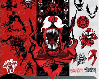 CARNAGE bundle Dxf, cricut, silhouette, Svg, Pdf, Eps, Png, high Resolution, printable, file art t-shirt, File cut, clip art