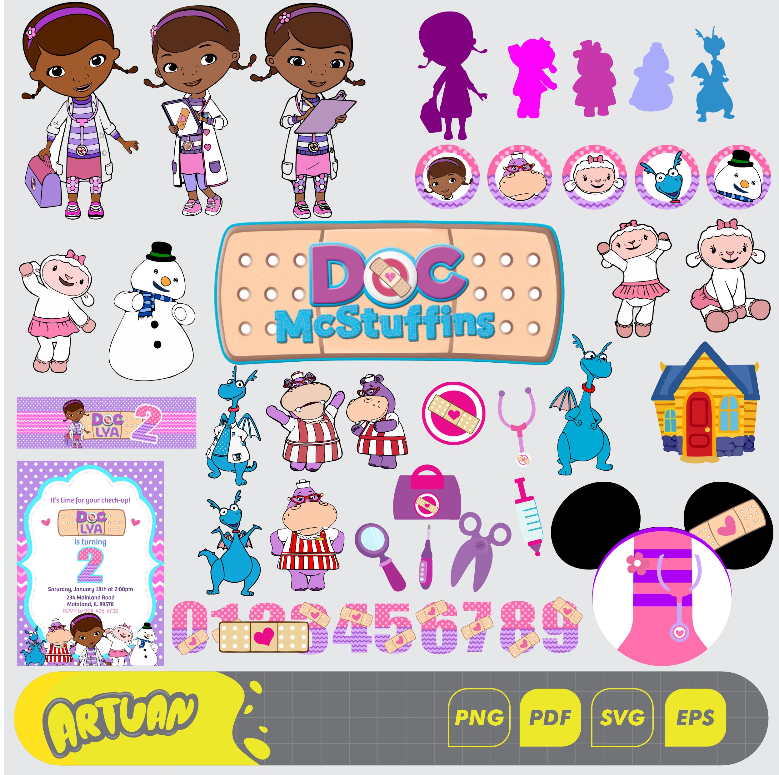 Logo Du Docteur Mcstuffins Png Doc Mcstuffin Png Etsy