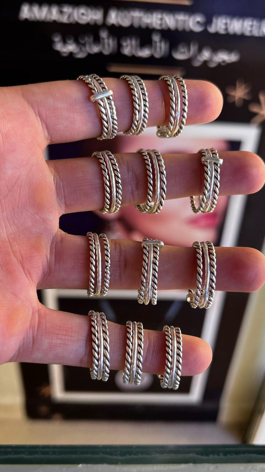 Bague En Argent Artisanat Berbère - Taille 59 - Occasion Bon état