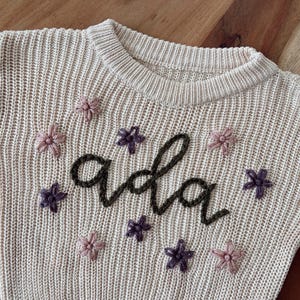 Hand Embroidery, Name, Baby Sweater - DIGITAL PATTERN!