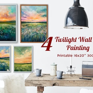 4 Twilight Wall Art Painting images 16x20&quot; 300dpi