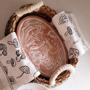 Handmade Terracotta Bread Warmer with Natural Seagrass Basket- For Christmas  Day Gift, serving in Dining,  Kitchen,  unique gift for her