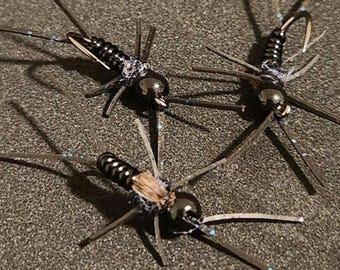 Black and Blue Stonefly Jig (3 pack)