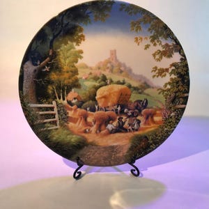 Coalport Fine Bone China Plate: Harvest Time Country Village Series