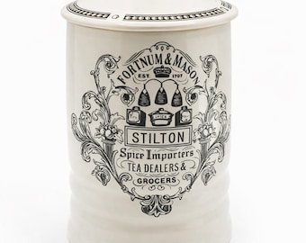 Fortnum & Mason 200 g Stilton Porzellan-Aufbewahrungsdose – Vintage-Eleganz trifft auf zeitlose Tradition: