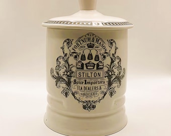 フォートナム＆メイソン スティルトンチーズクリーム 空容器 黒磁器製