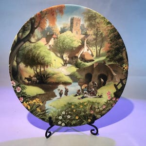 Coalport Fine Bone China Plate: Picnic by the River, Robert Hersey