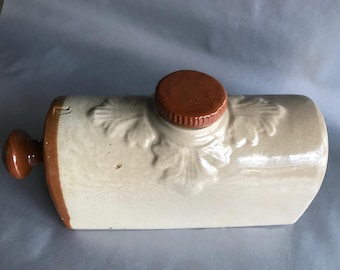 Discover the Charm of History with an Antique Stoneware Bed Warmer, Antique Hot Water Bottle Foot Warmer