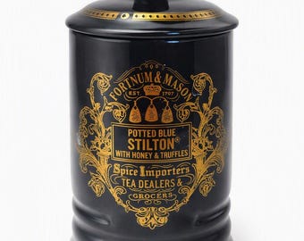 フォートナム＆メイソン スティルトン チーズクリーム 黒磁器 350g