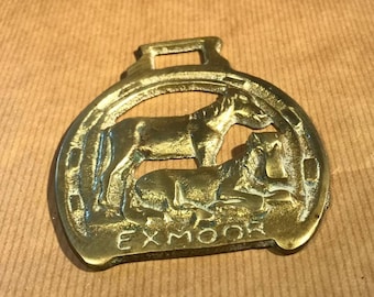 Zeitloser Anhänger: Altes Exmoor-Pferd aus Messing – Tradition und Eleganz zelebrieren