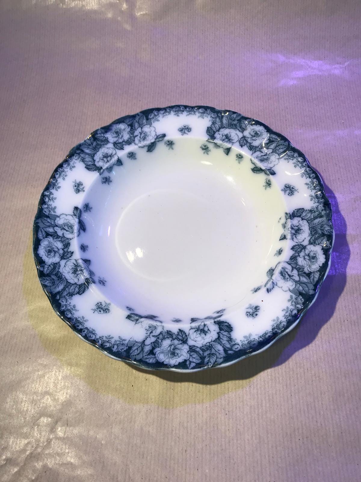 Timeless Elegance: Antique English Rose Pattern Plate From