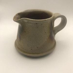 Vintage Studio Pottery Creamer: Salt-Glazed Stoneware Jug, Arts & Crafts Style