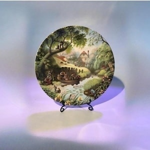 Coalport Fine Bone China Plate: The Old Mill Stream, Country Village Series