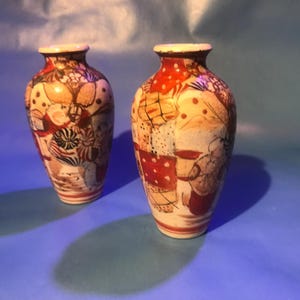 Timeless Treasures of the Samurai: A Pair of Japanese Meiji Period, Antique Satsuma-Style Vases