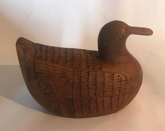 Sculpté à la main, art folklorique ou style bohème, bibelot de canard en bois thaïlandais ou boîte « Trésor secret ». Livraison gratuite au Royaume-Uni