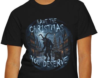 Krampus Christmas T-Shirt, Dark Holiday Tee, Unisex Fit