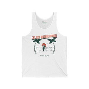 Surf Club Tank Top: Verliere dich, Outdoor-Bekleidung, Unisex Bademode Bild 2