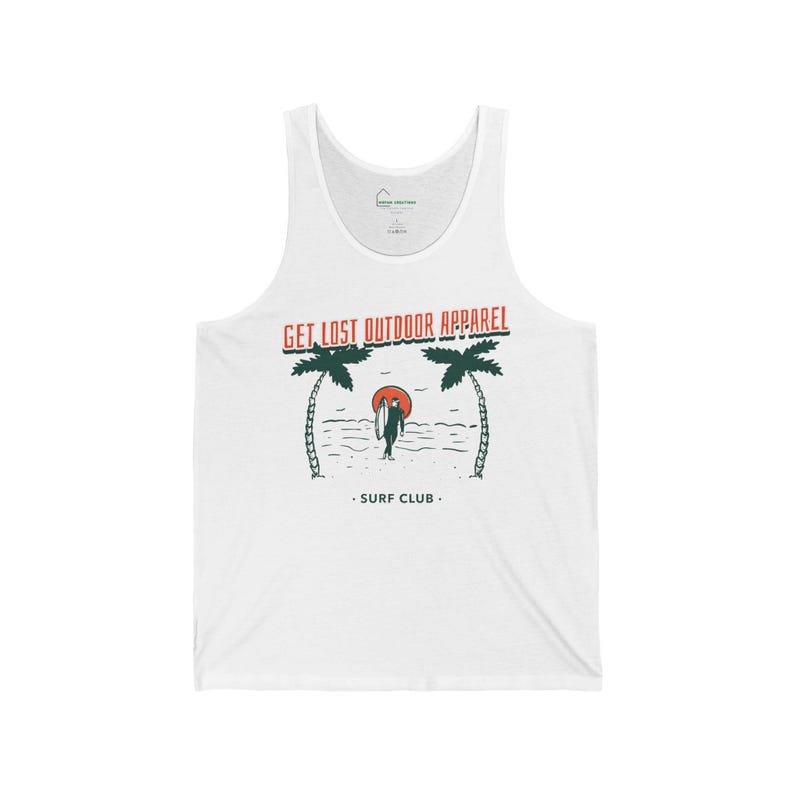 Surf Club Tank Top: Verliere dich, Outdoor-Bekleidung, Unisex Bademode Bild 2