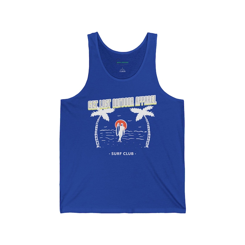 Surf Club Tank Top: Verliere dich, Outdoor-Bekleidung, Unisex Bademode Bild 4